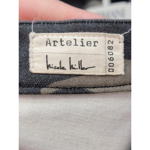 Artilier Nicole Miller 32 Camo Skinny Jeans Side Stripe Denim Stretch Ankle EUC - Picture 11 of 15